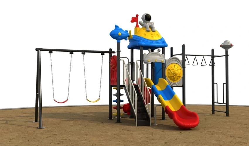 2 Space Activity Play Yard Multiplaystation, User Capacity: 8-1 2 Kids, Mild Steel