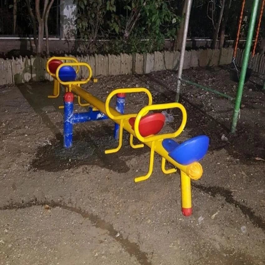 Plastic Yellow Sea Saw 4 Seater, in Outdoor, Size: 10x2 Ft