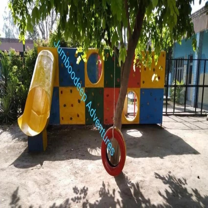 Fiber Kids Climbing Wall With Slide, 20kg, Size: 4ft/4ft