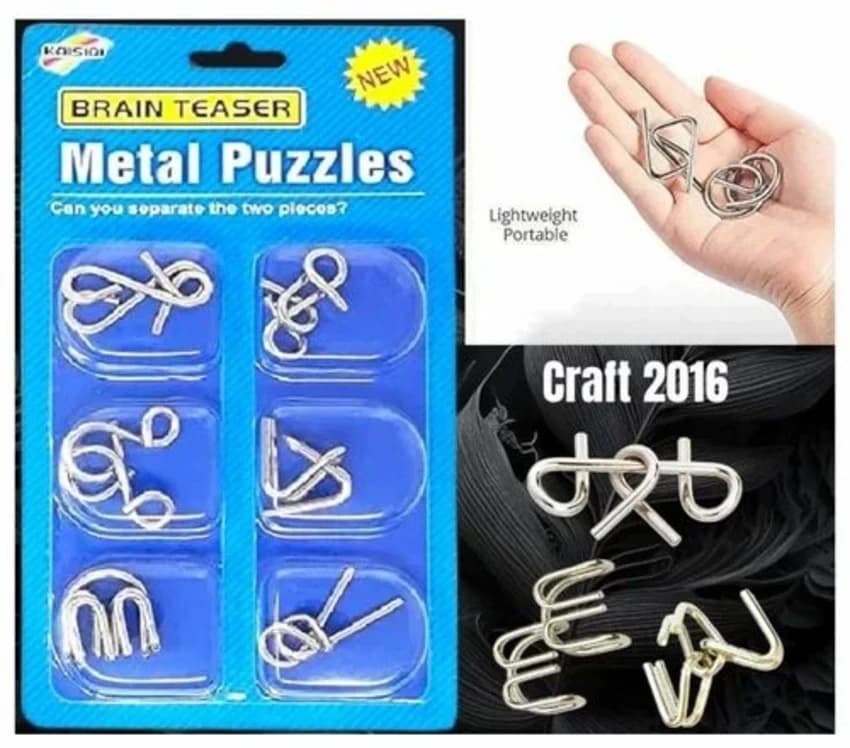 6Pcs Brain Teaser