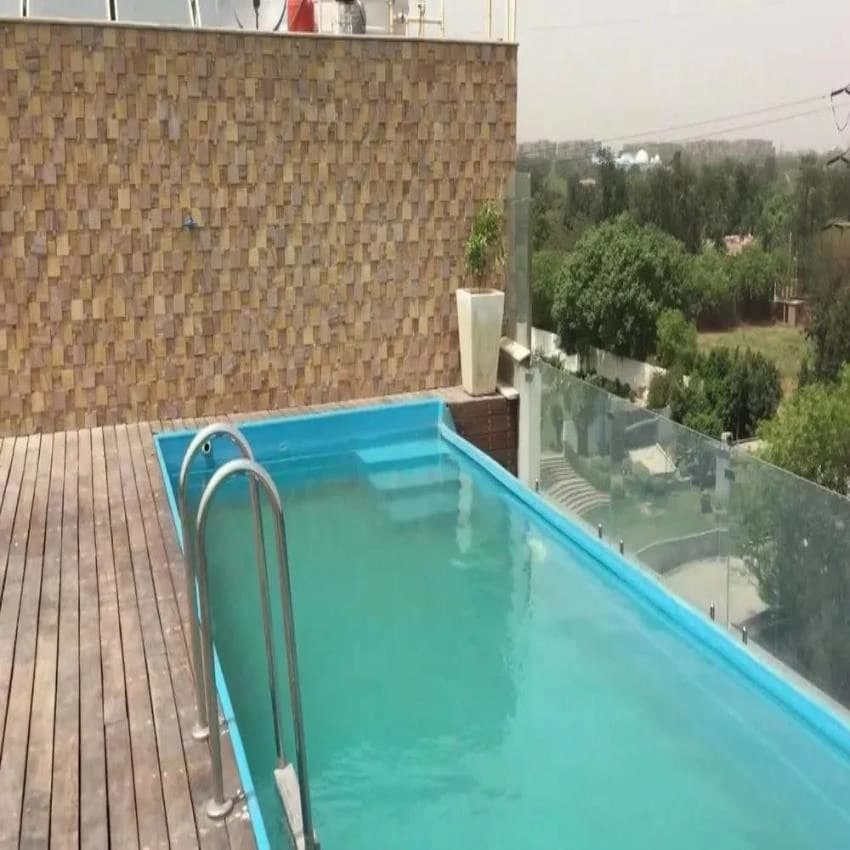 Blue Outdoor FRP Terrace Swimming Pool, For Hotels/Resorts