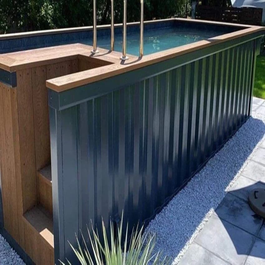 Blue GI Steel Endless Swimming Pool, Dimension: 15*7*4, 4 Feet