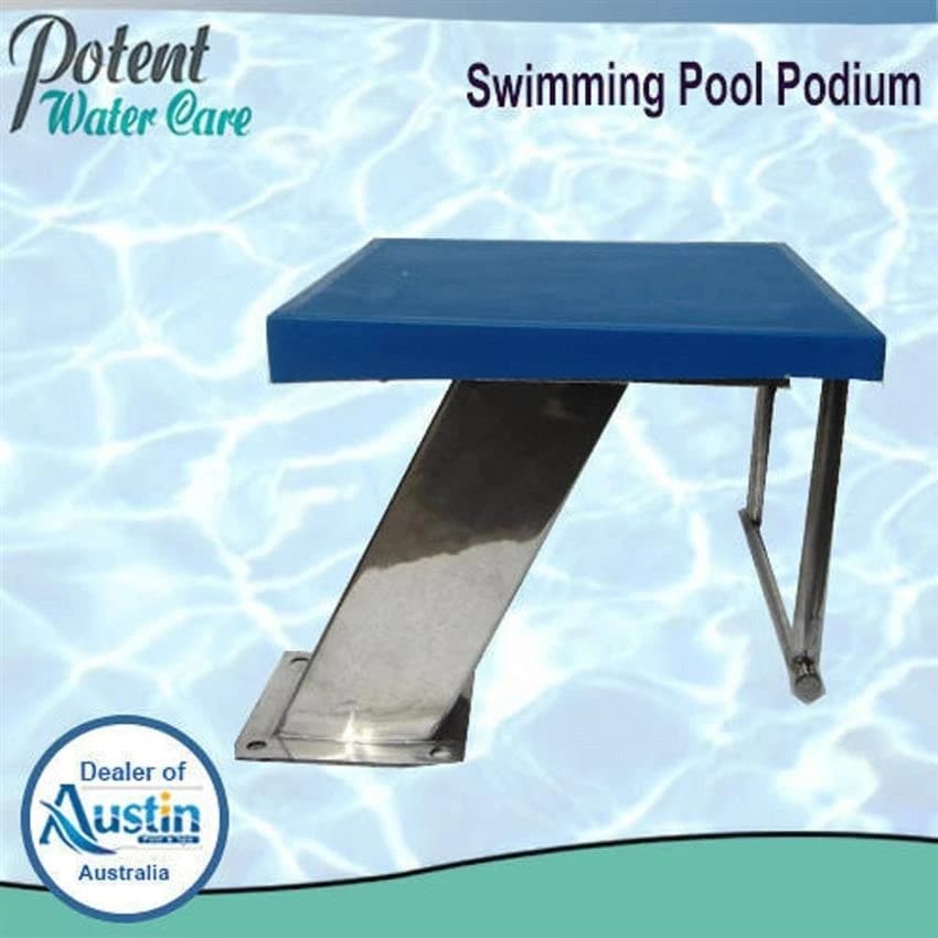 Steel Blue Swimming Pool Podium