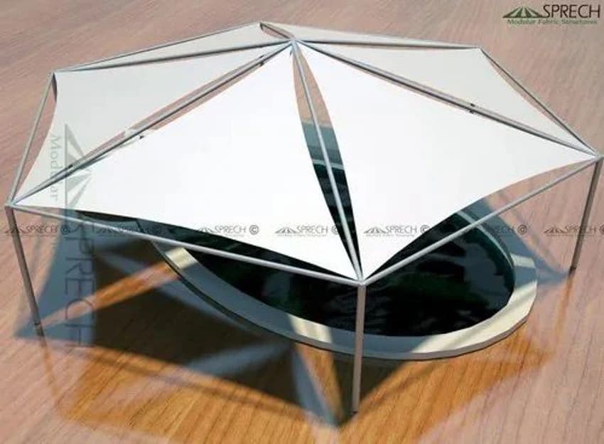 Multicolor Tensile Membrane Fabric Swimming Pool Cover