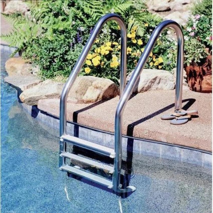 Stainless Steel Silver Swimming Pool Ladders
