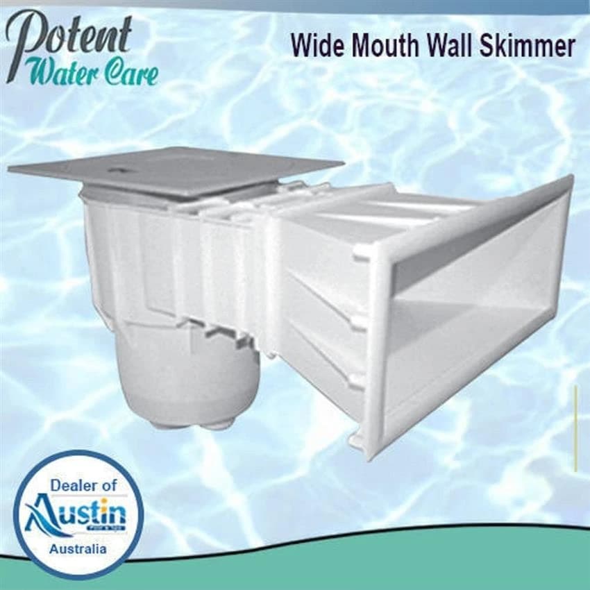 White Plastic Wide Mouth Wall Skimmer, For Pool Cleaning