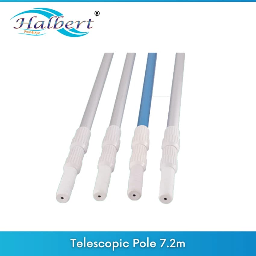 Blue Plastic Telescopic Pole 7.2m For Pool Cleaning