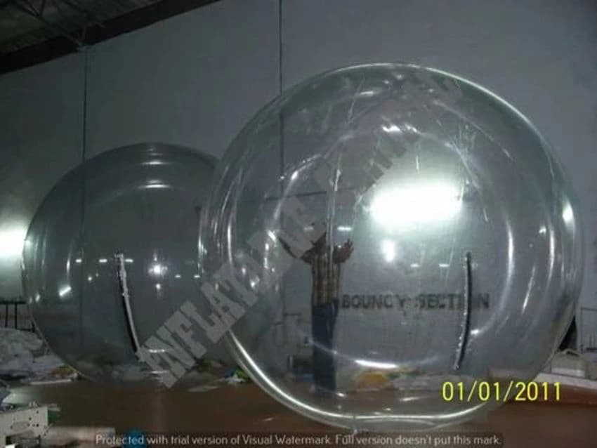 Rubber Round Transparent Water Balls, Size: 6.5