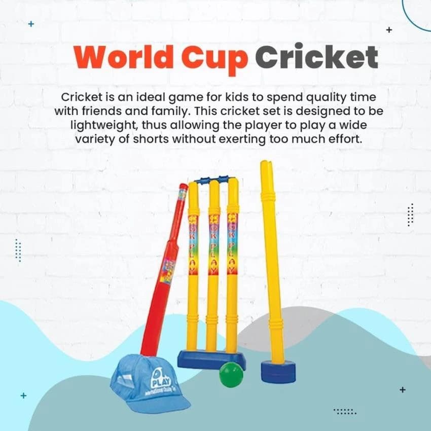 Khelokudoo Multicolor World Cup Cricket Kit For Kids, Size: Medium