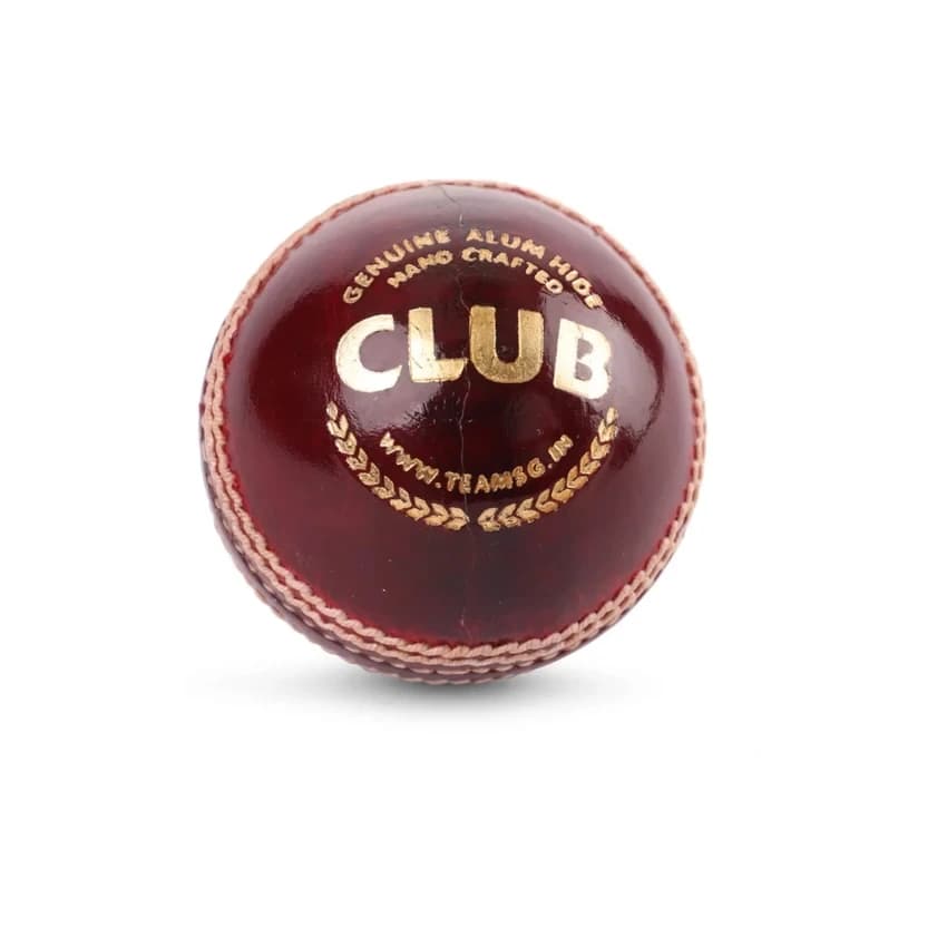 SG Club Red Leather Cricket Ball