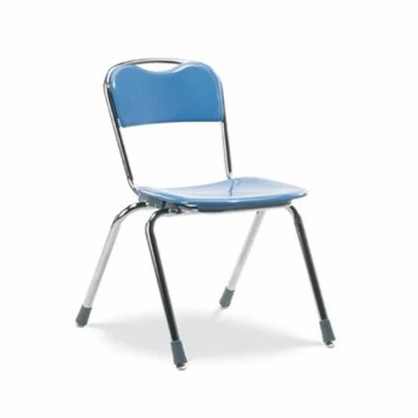 Blue Mild Steel Chair, Size: 22.5 x 15.5 x 31 mm