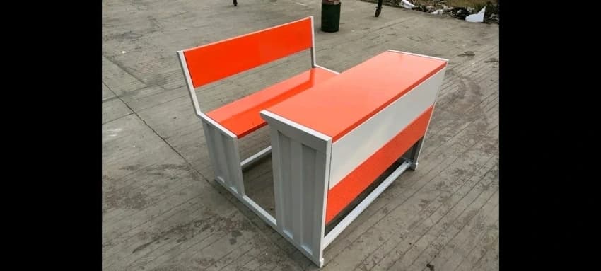 3 Seater Powder Coated Desk Bench