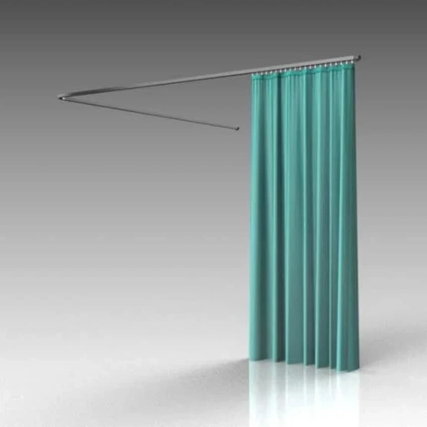 Polyester Blue Hospital Partition Curtain, For Door