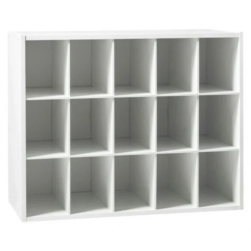 White Particle Board Shoe Racks, 15 Shelves