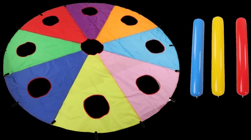 Rainbow Parachute Mole Game