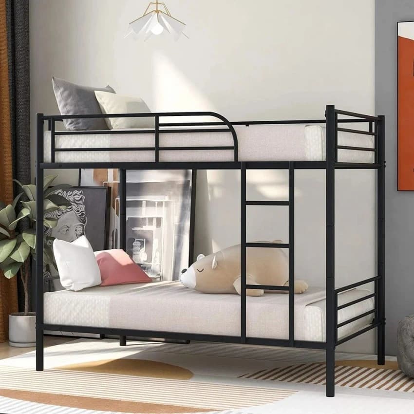 Triple Twin Kids Wooden Bunk Bed, Without Storage
