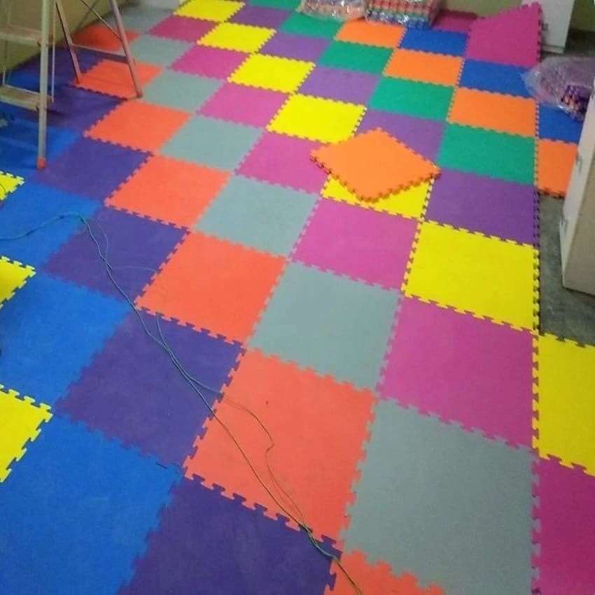 Antiskid Multicolor Soft Mats for Kids, Size/Dimension: 1 x 1 feet