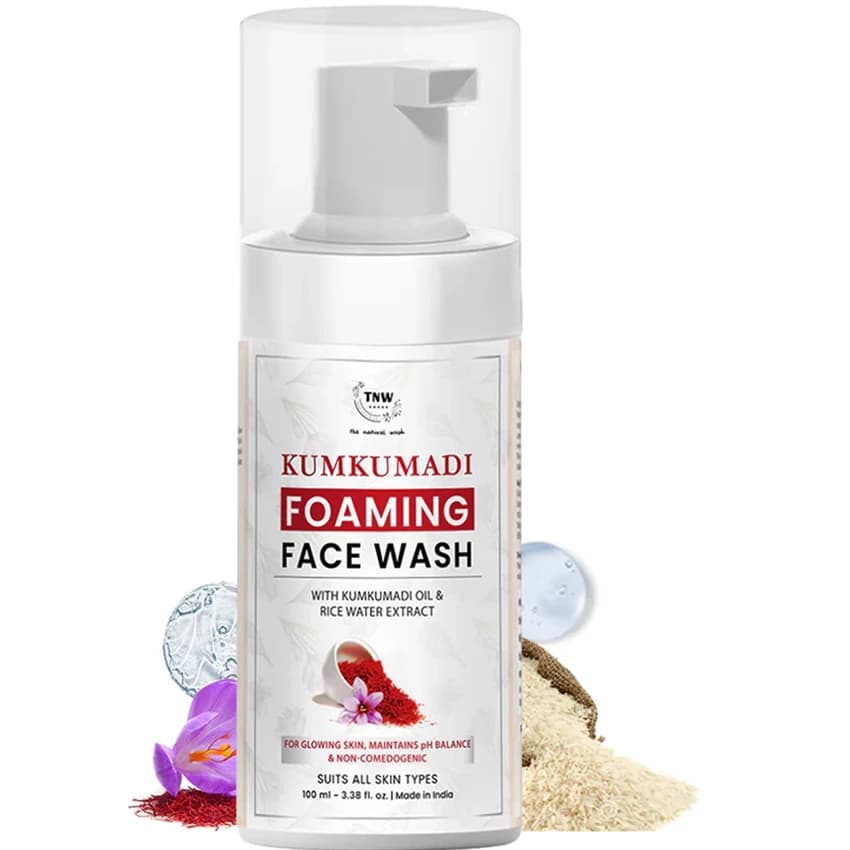 TNW-The Natural Wash Oil-Controlling Kumkumadi Foaming Face Wash for Glowing Skin
