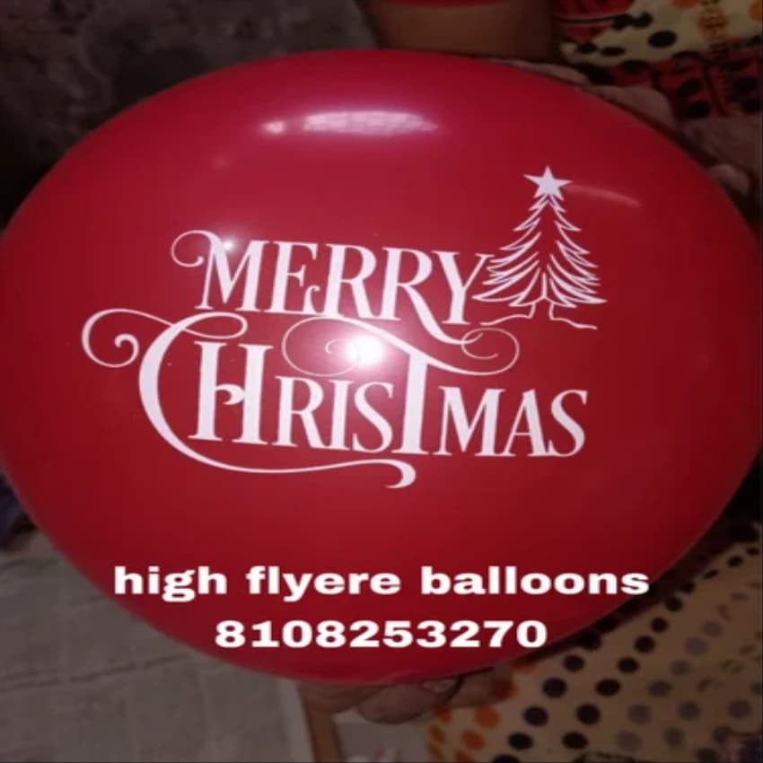 Balloon Printing Service Merry Christmas