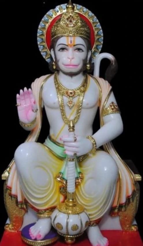 White Marble Hanuman Statue (3 Feet)