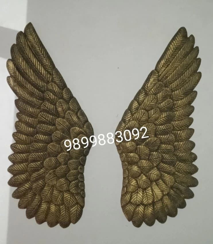 Smooth FRP Golden wings, For Decoration, Size: 4 Feet
