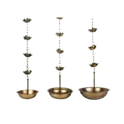 Iron Golden Decor Hanging Diya, Finish Type: Gold