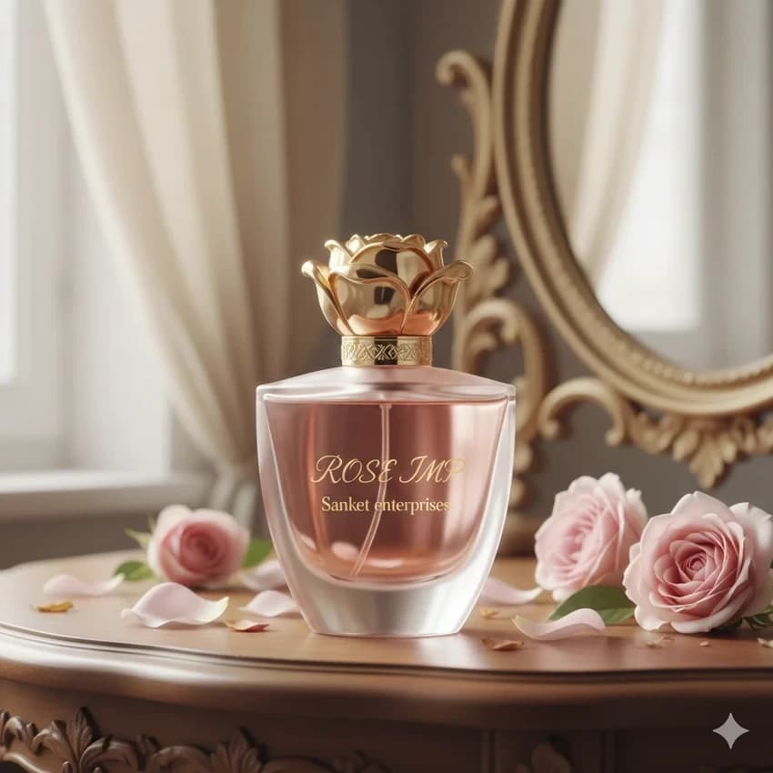 Rose Fragrance Eau De Parfum for Personal Use (Alcohol Free, 500ml)