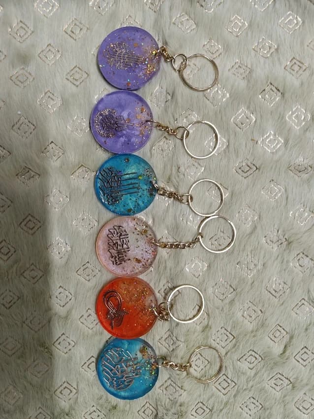 Black Plastic Religious Mantra Resin keychain, Home, Packaging Type: Box