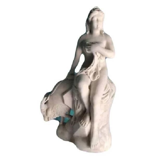 White Marble Lady Statue