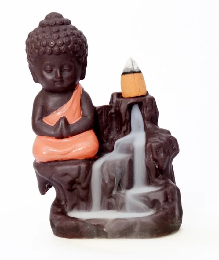 Polyresin Backflow Incense Smoke Fountain, 8 x 10 x 15 cm