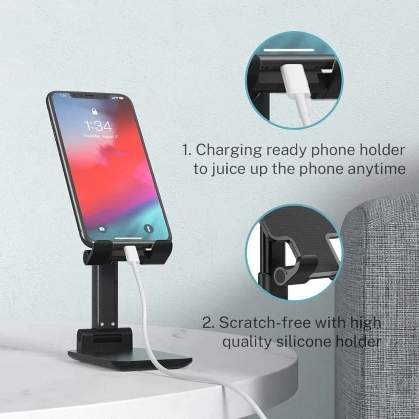 Foldable Plastic Desktop Mobile Holder (Universal)