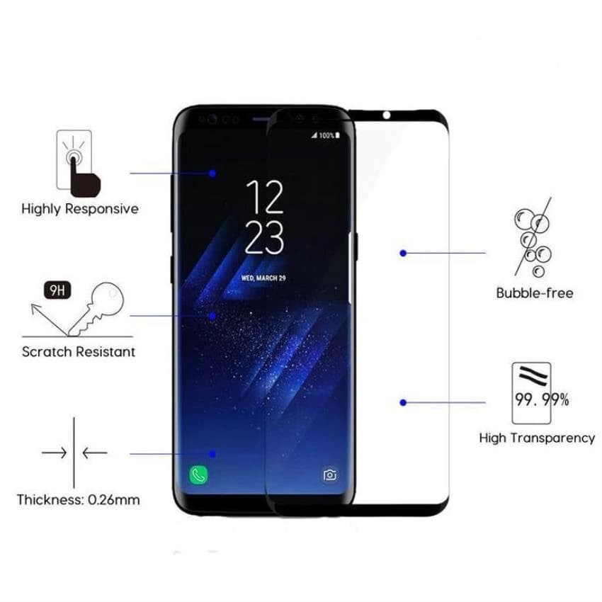 Samsung Original 9H Tempered Glass Guard For Sumsung Galaxy S8, Packaging Type: Box, Thickness: 0.26mm