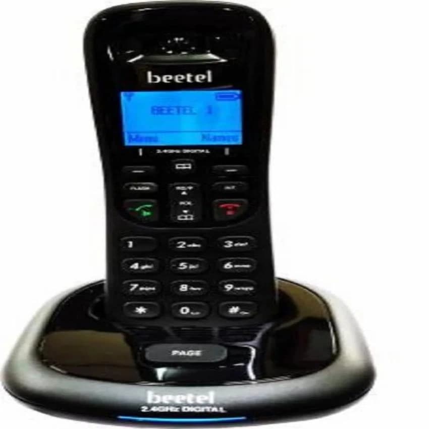 Black Beetel X73 Cordless Phone, For Office, Landline Connection