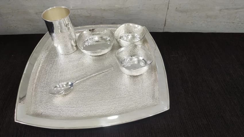 Polished Silver Plate Bowl, Size: 9inch