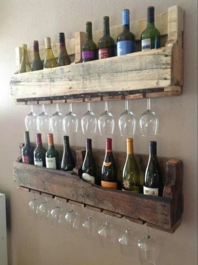 Natural Wooden Wine Rack