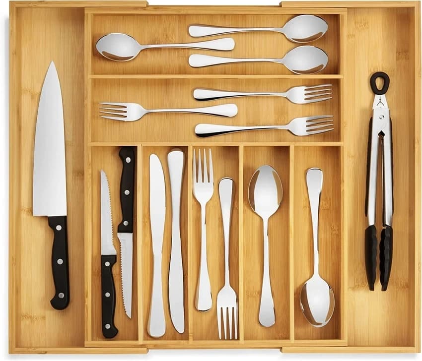Kynex Rectangular Kitchen Wooden Cutlery Tray, Size: 450mm x 600 mm