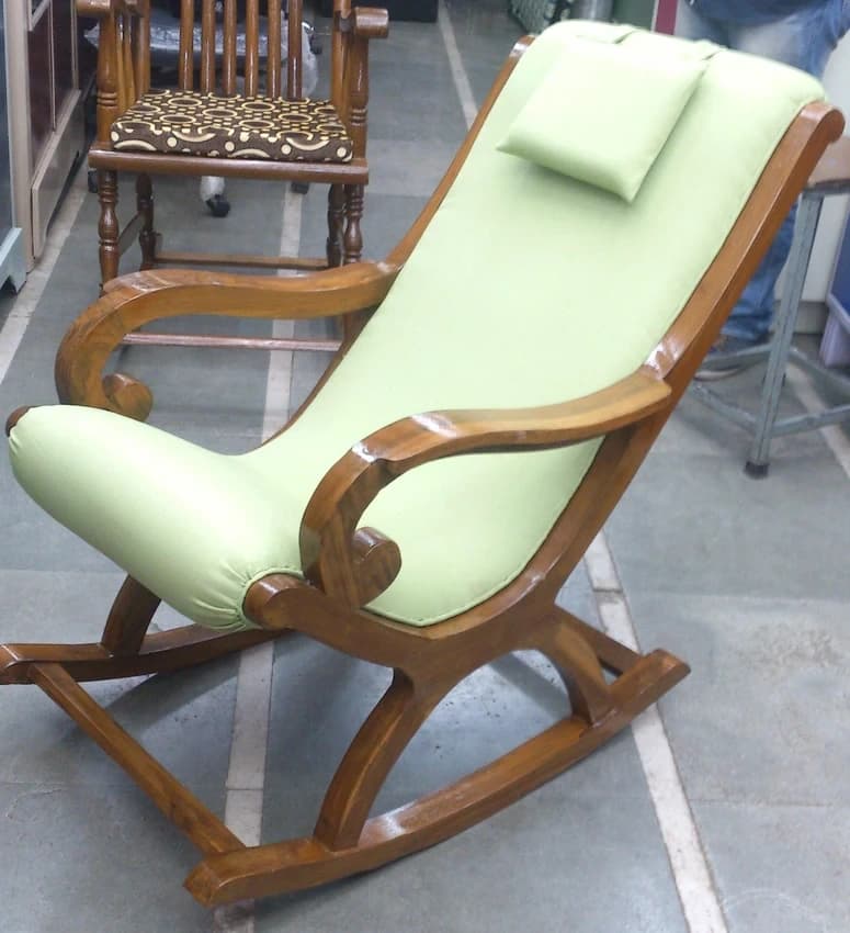 Brown Wooden Rocking Chair