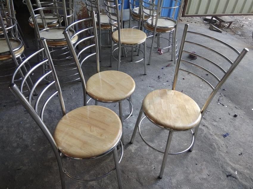 SS Frames Rubber Wood Chairs