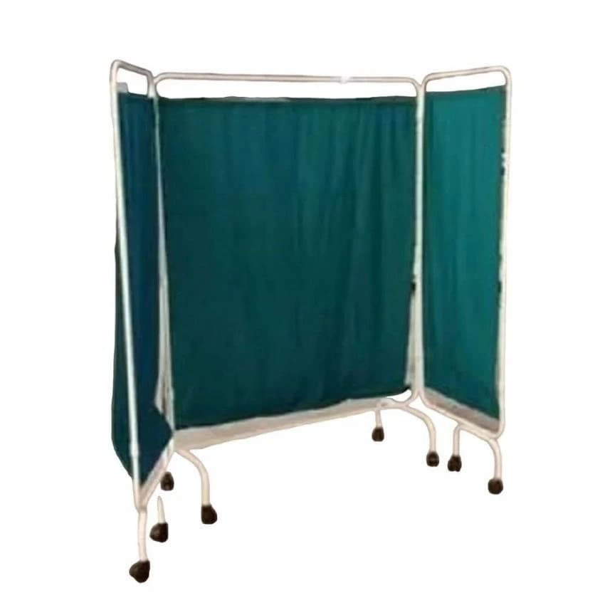 Green Bedside Hospital Folding Screen, Polished