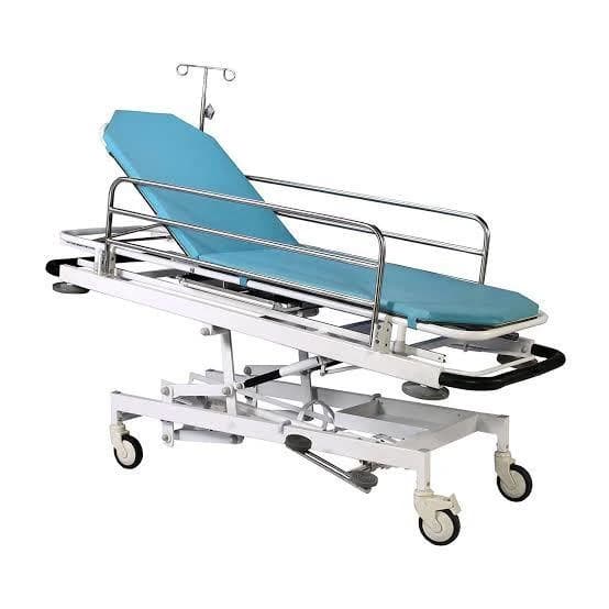 White Mild Steel Emergency Recovery Trolley, For Hospital, Size: 85*25
