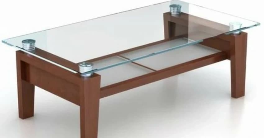 Rectangular Center Glass Table, With Storage