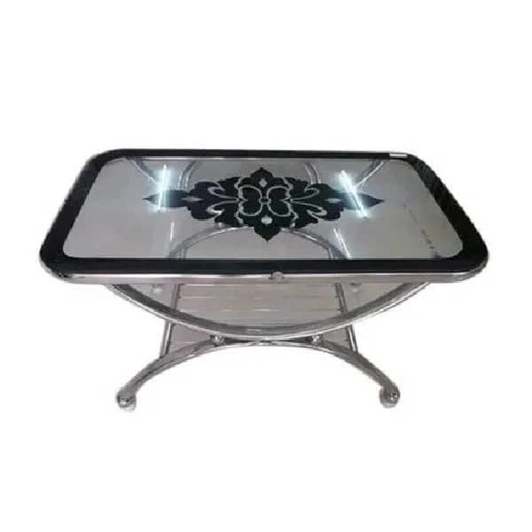 Stainless Steel Glass Center Table