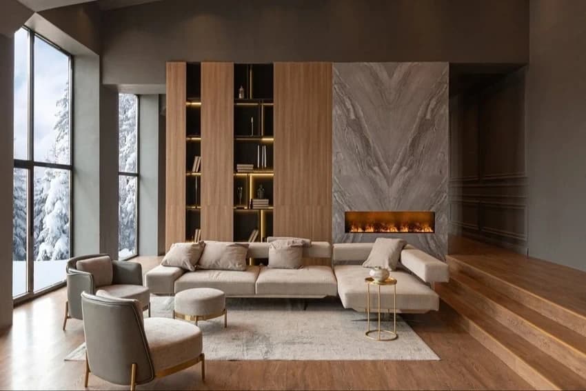 Polo Plywood Luxury Living Room Furniture, For Home