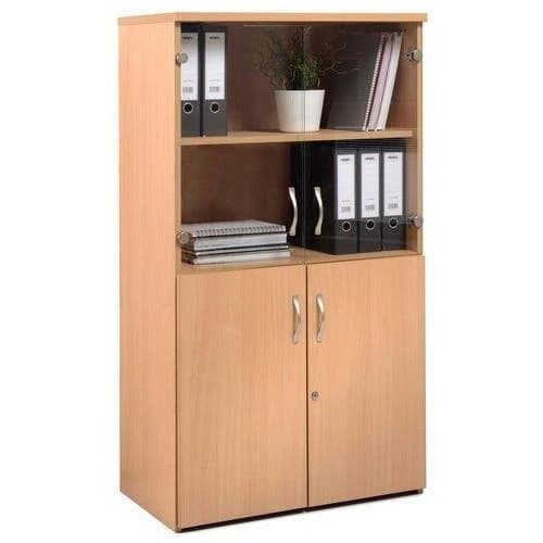 Home/Office Wooden Cupboard with glass, No. Of Doors: 2 Door, No. Of Shelves: 3 Shelves