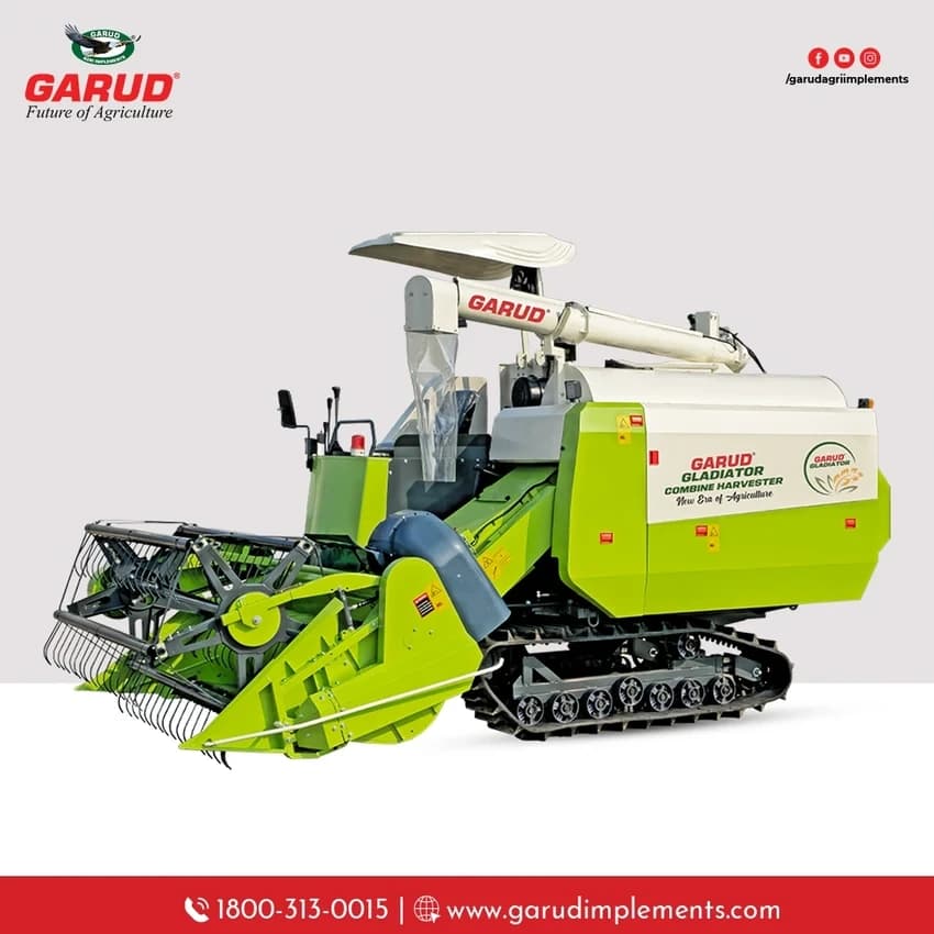 Multi Crop Track Combine Harvester, Cutter Bar Width: 6 Feet, 90–110 HP
