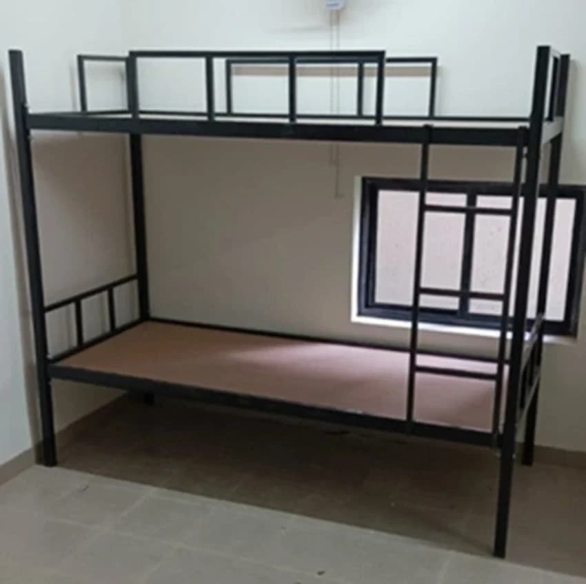 Metal Bed Bunk Iron Bed, Storage: With Box Storage, Full Size