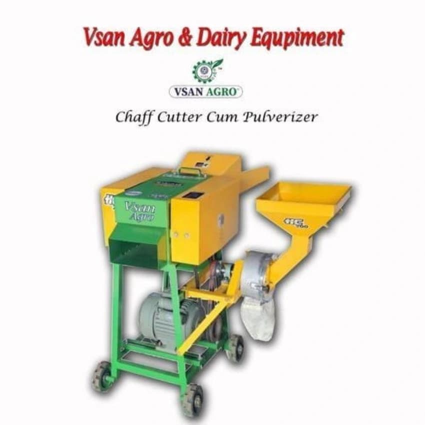 Electric Motor VSAN AGRO chaff cutter cum pulveraizer, 400-600 kg/hr, 3-5 HP