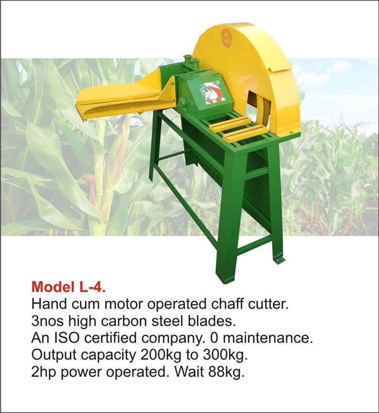 Lions Straw+Dry Grass+Fresh Grass Manual Chaff Cutter, 1 HP To 2HP, Model Name/Number: L-4