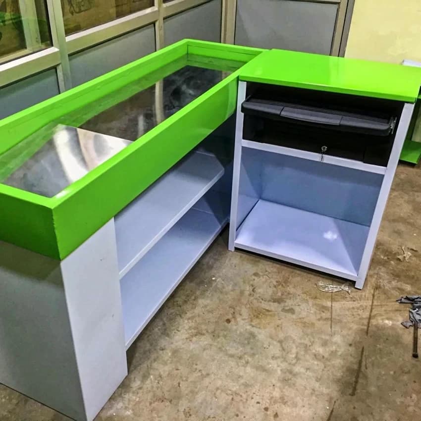 5 Feet L Shaped Cash Desk Counter, For Supermarket