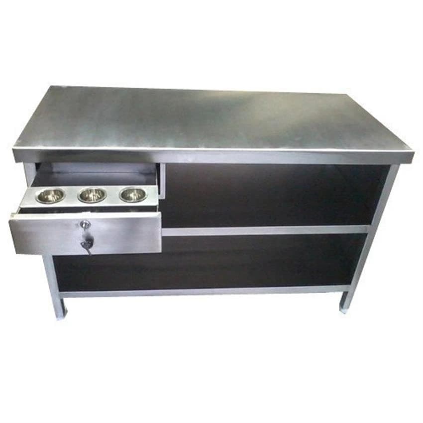 Silver Stainless Steel Cash Counter